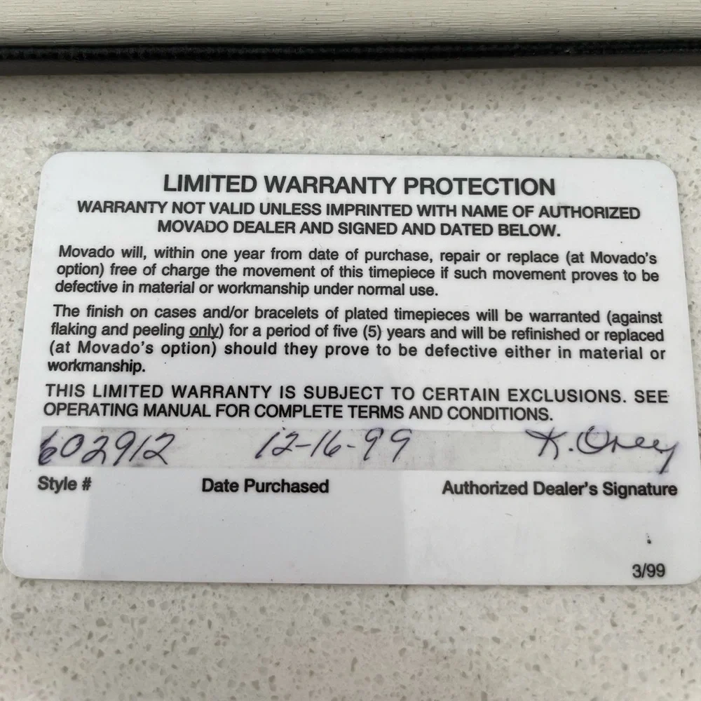 MOVADO The Museum Watch black leather & gold accents excellent condition! - Picture 7 of 10